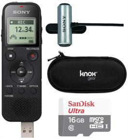 img 4 attached to 📸 Sony ICD-PX470 Digital Voice Recorder Bundle with SanDisk Ultra 16GB Card, Stereo Microphone, and Hardshell Case - Includes 4 Items
