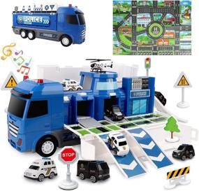 img 4 attached to 🚓 Rev Up Imaginations: Police Lights Die Cast Vehicle for Toddlers!