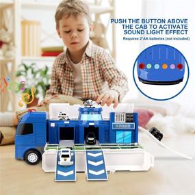 img 3 attached to 🚓 Rev Up Imaginations: Police Lights Die Cast Vehicle for Toddlers!