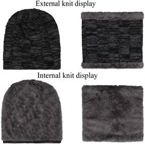 img 1 attached to 🧣 Warm & Cozy: Newsfana Winter Beanie Scarf Fleece Boys' Accessories for Hats & Caps