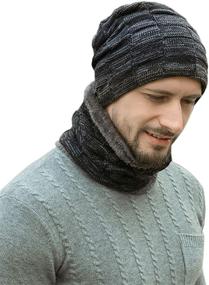 img 3 attached to 🧣 Warm & Cozy: Newsfana Winter Beanie Scarf Fleece Boys' Accessories for Hats & Caps