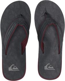 img 4 attached to Quiksilver Flip Flop Tan Pattern_1 Carver Nubuck Men's Shoes and Athletic