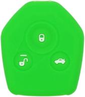 segaden silicone cover protector case holder skin jacket compatible with subaru 3 button remote key fob cv4253 light green logo