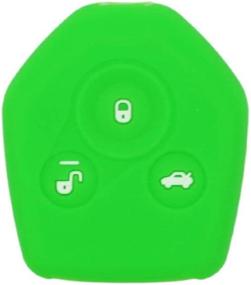 img 3 attached to SEGADEN Silicone Cover Protector Case Holder Skin Jacket Compatible With SUBARU 3 Button Remote Key Fob CV4253 Light Green