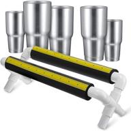 опора для стакана "tumbler cup cradle": держатель из пены с измерительным стендом для точного нанесения виниловых наклеек на тумблеры, бутылки, стекло и чашки (черный) логотип
