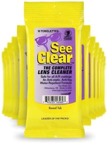 img 4 attached to Original 12-Pack of See Clear Pre-Moistened 📦 Lens Cleaning Wipes - 192 Wipes (16 Resealable Packs)