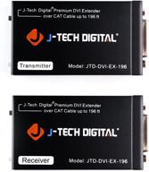 🔌 j-tech digital proav высококачественное устройство для расширения/усиления/разделения dvi через кабель ethernet cat 5/cat 5e/cat 6 логотип