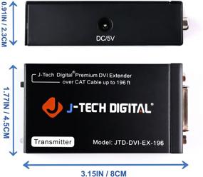 img 1 attached to 🔌 J-Tech Digital ProAV Высококачественное устройство для расширения/усиления/разделения DVI через кабель Ethernet CAT 5/CAT 5E/CAT 6