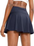 🎾 premium quality santiny pleated tennis skirt for women with 4 pockets - perfect high waisted athletic golf skorts skirts for running and casual wear logo