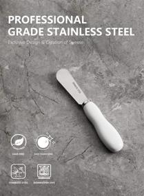 img 3 attached to 🔪 Sweese Butter Spreader Knife - Premium Stainless Steel with Porcelain Handle - 5 Inch - Set of 1