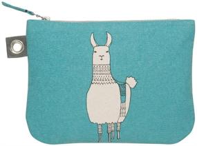 img 3 attached to Danica Studio Danica Large Zipper Pouch, Llamarama: A Perfect Blend of Style and Functionality