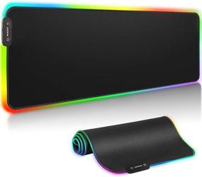 img 4 attached to 🎮 Experience Enhanced Gaming with RAGZAN Large RGB Gaming Mouse Pad - XXL Size, 14 Lighting Modes, Anti-Slip Base - Perfect for PC/Laptop Gamers and Office Use!