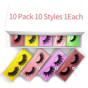 img 1 attached to 10 Pairs 10 Styles 3D Faux Mink False Eyelashes Pack - Wholesale Lashes for Fluffy Volume & Natural Look – Reusable with Portable Boxes