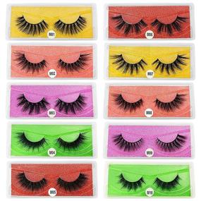 img 4 attached to 10 Pairs 10 Styles 3D Faux Mink False Eyelashes Pack - Wholesale Lashes for Fluffy Volume & Natural Look – Reusable with Portable Boxes