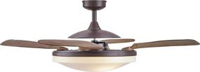 img 1 attached to 🌀 Fanaway Evo2 Retractable Ceiling Fan with Remote, 48 Inch, Oil Rubbed Bronze with Dark Koa Blades - 4 Lighting Options