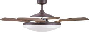 img 2 attached to 🌀 Fanaway Evo2 Retractable Ceiling Fan with Remote, 48 Inch, Oil Rubbed Bronze with Dark Koa Blades - 4 Lighting Options