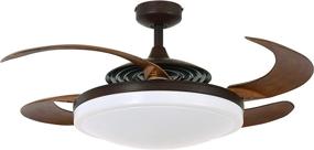 img 4 attached to 🌀 Fanaway Evo2 Retractable Ceiling Fan with Remote, 48 Inch, Oil Rubbed Bronze with Dark Koa Blades - 4 Lighting Options