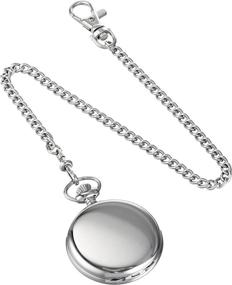 img 3 attached to Charles Hubert Paris Stainless Quartz Pocket Men's Watches for Pocket Watches