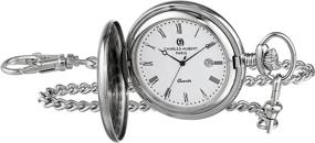 img 4 attached to Charles Hubert Paris Stainless Quartz Pocket Men's Watches for Pocket Watches