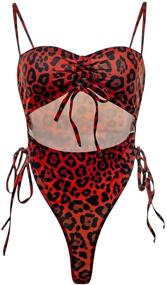 img 1 attached to Ioiom Womens Spaghetti Strap Swimsuit Women's Clothing