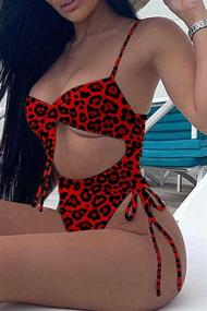 img 2 attached to Ioiom Womens Spaghetti Strap Swimsuit Women's Clothing