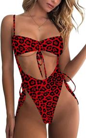 img 4 attached to Ioiom Womens Spaghetti Strap Swimsuit Women's Clothing