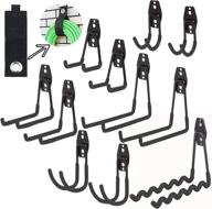 🔧 conveniently organize your garage with 12-piece tidihauset garage storage hooks - wall-mounted heavy-duty organizer for ladders, bicycles, gardening tools (black) logo