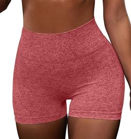 img 2 attached to 🩰 OQQ 3-Piece Women's Yoga Shorts Set - Workout Seamless High Waist Gym Leggings