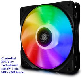 img 4 attached to 💡 DEEPCOOL CF120: Настраиваемая адресная RGB-подсветка, синхронизированная с материнской платой и другими устройствами - вентилятор 120 мм PWM