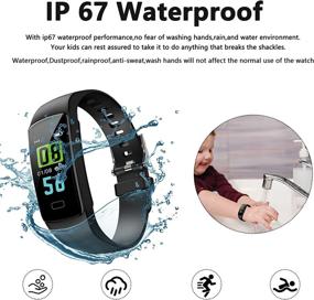 img 2 attached to 🏃 Advanced Fitness Tracker for Kids Age 5-16 | Pedometer, Heart Rate Monitor, Sleep Monitor | IP68 Waterproof Activity Watch for Boys and Girls | Run, Bike, Swim Sports Modes | Step Counter