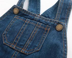 img 1 attached to 👖 Kids' Casual Denim Bib Overalls for Boys, Sizes 3T-10