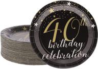 disposable plates 80 count birthday appetizer logo
