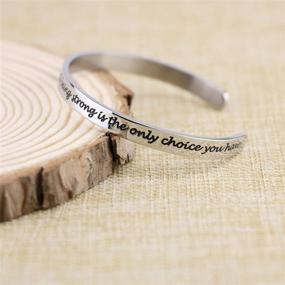 img 1 attached to Joycuff Women's Inspirational Cuff Bracelet - Quote Jewelry for Friends, Ideal Gift during Difficult Times