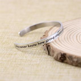 img 3 attached to Joycuff Women's Inspirational Cuff Bracelet - Quote Jewelry for Friends, Ideal Gift during Difficult Times