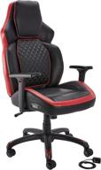 🎮 enhance your gaming experience with the amazon basics ergonomic gaming chair - red logo