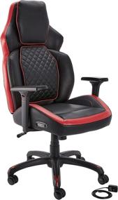 img 4 attached to 🎮 Enhance Your Gaming Experience with the Amazon Basics Ergonomic Gaming Chair - Red