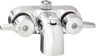 🚿 chrome plated diverter clawfoot tub faucet with heavy duty 3 3/8" centers logo