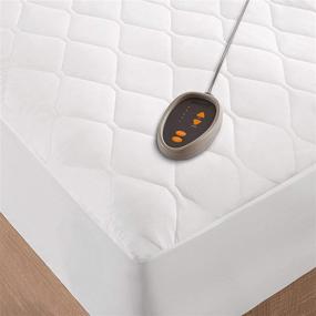 img 3 attached to 🛌 Beautyrest Cotton Blend Heated Mattress Pad Twin XL - Ultimate Comfort & Luxury with Secure Comfort Technology - Quilted Electric Mattress Pad in White - Deep Pocket Fit - 5-Setting Heat Controller - 5 Years Warranty