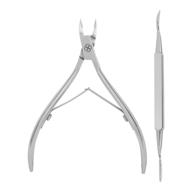 💅 coscare cuticle nipper and cuticle pusher set - high-quality stainless steel cutter - long-lasting manicure and pedicure tool - beauty tool ideal for fingernails and toenails (np001f) logo