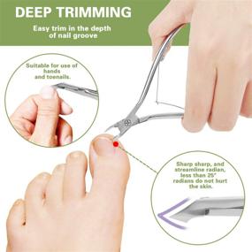 img 2 attached to 💅 COSCARE Cuticle Nipper and Cuticle Pusher Set - High-Quality Stainless Steel Cutter - Long-Lasting Manicure and Pedicure Tool - Beauty Tool Ideal for Fingernails and Toenails (NP001F)