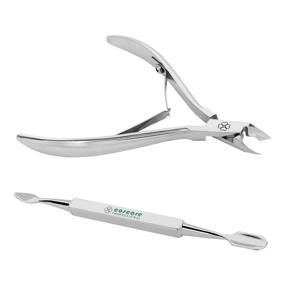 img 3 attached to 💅 COSCARE Cuticle Nipper and Cuticle Pusher Set - High-Quality Stainless Steel Cutter - Long-Lasting Manicure and Pedicure Tool - Beauty Tool Ideal for Fingernails and Toenails (NP001F)