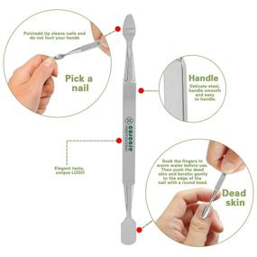 img 1 attached to 💅 COSCARE Cuticle Nipper and Cuticle Pusher Set - High-Quality Stainless Steel Cutter - Long-Lasting Manicure and Pedicure Tool - Beauty Tool Ideal for Fingernails and Toenails (NP001F)