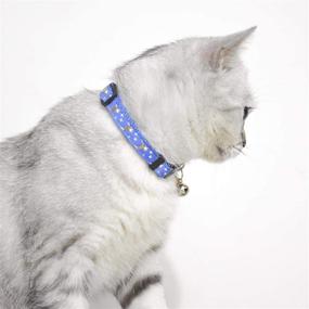 img 2 attached to 🐱 XPangle 2 PCS Breakaway Cat Collar with Bell, Cute Adjustable Kitten Collars and Accessories