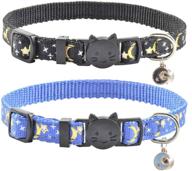 🐱 xpangle 2 pcs breakaway cat collar with bell, cute adjustable kitten collars and accessories logo