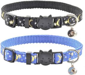 img 4 attached to 🐱 XPangle 2 PCS Breakaway Cat Collar with Bell, Cute Adjustable Kitten Collars and Accessories