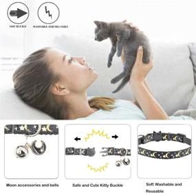 img 1 attached to 🐱 XPangle 2 PCS Breakaway Cat Collar with Bell, Cute Adjustable Kitten Collars and Accessories