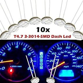 img 4 attached to Partsam 10x High Power Blue T4.7 3-SMD LED Light for Automatic Heater Controls with Lamp Backlight Enhancement