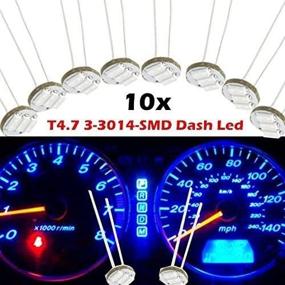 img 2 attached to Partsam 10x High Power Blue T4.7 3-SMD LED Light for Automatic Heater Controls with Lamp Backlight Enhancement