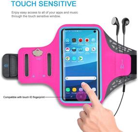 img 1 attached to 📱 Versatile Tiflook Running Armband for Samsung Galaxy S10e S9 S8 S7 A01 A10e J3 J2 iPhone 13 12 11 Pro X XS SE 8 7 6S 6 5S 5C 5 - Hot Pink Arm Band Phone Holder for Jogging, Fitness, Sports, and Workouts