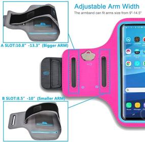 img 2 attached to 📱 Versatile Tiflook Running Armband for Samsung Galaxy S10e S9 S8 S7 A01 A10e J3 J2 iPhone 13 12 11 Pro X XS SE 8 7 6S 6 5S 5C 5 - Hot Pink Arm Band Phone Holder for Jogging, Fitness, Sports, and Workouts